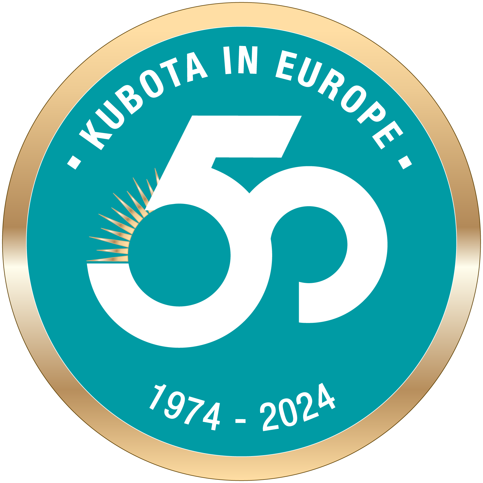 logo kubota 50 years golden circle