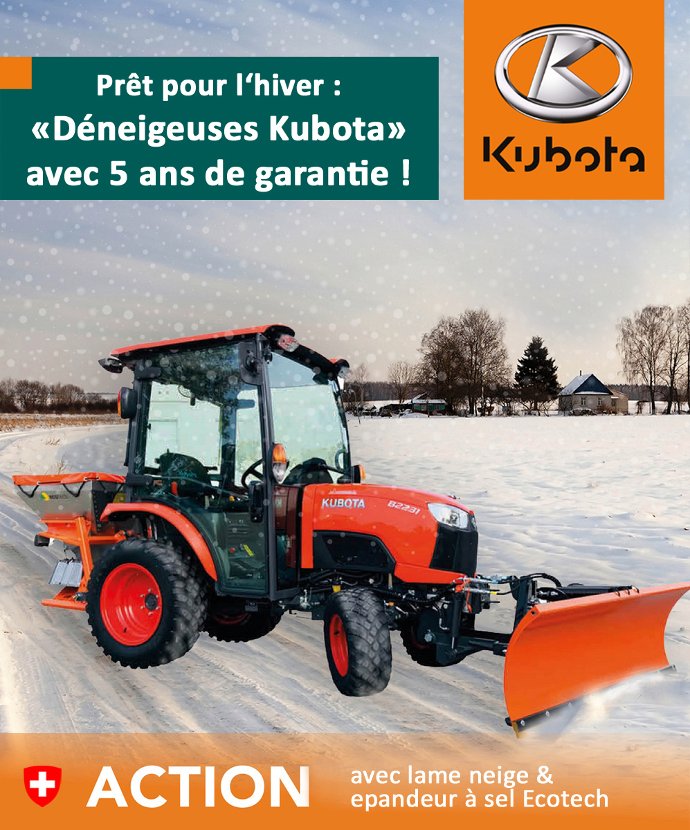 kubota déneigeuses action hiver 2024